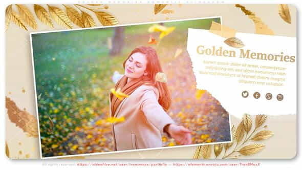 Golden Memories Romantic Slideshow - VideoHive 36396733