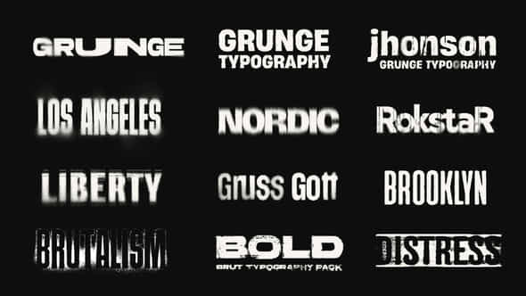 Grunge Text Presets - VideoHive 55094186