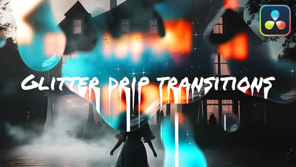 Glitter Drip Transitions - VideoHive 47522259