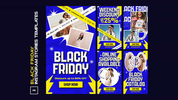 Black Friday Instagram Stories Mogrt - VideoHive 48049777