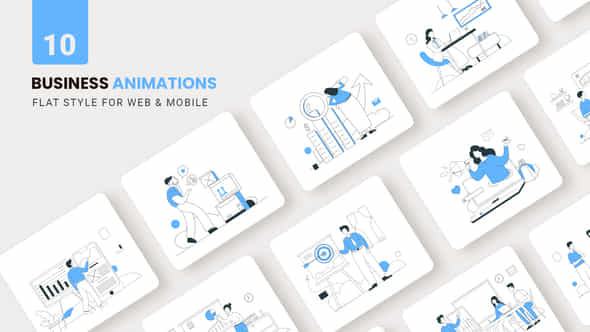 Business Maketing Animations Flat Concept - VideoHive 40184729