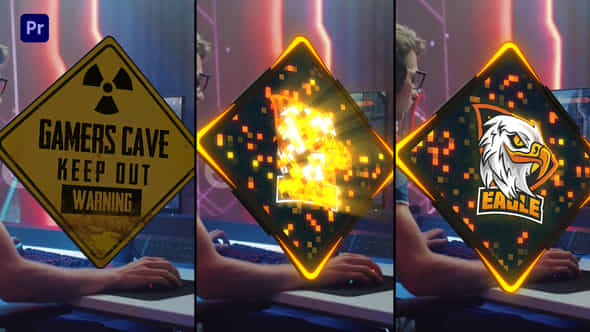 Gamer Zone Logo Transition Premiere Version - VideoHive 39877424