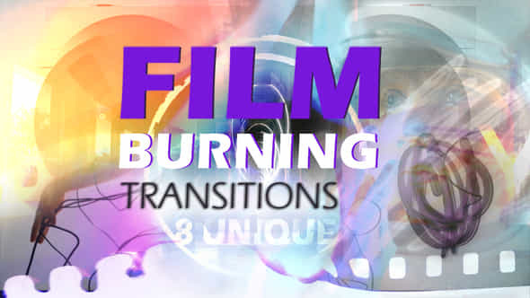 Film Burning Transitions - VideoHive 49415092