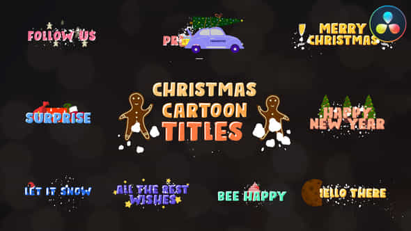 Christmas Cartoon Titles - VideoHive 34938898