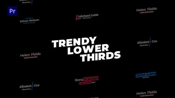 Trendy Lower Thirds MOGRT - VideoHive 33122863
