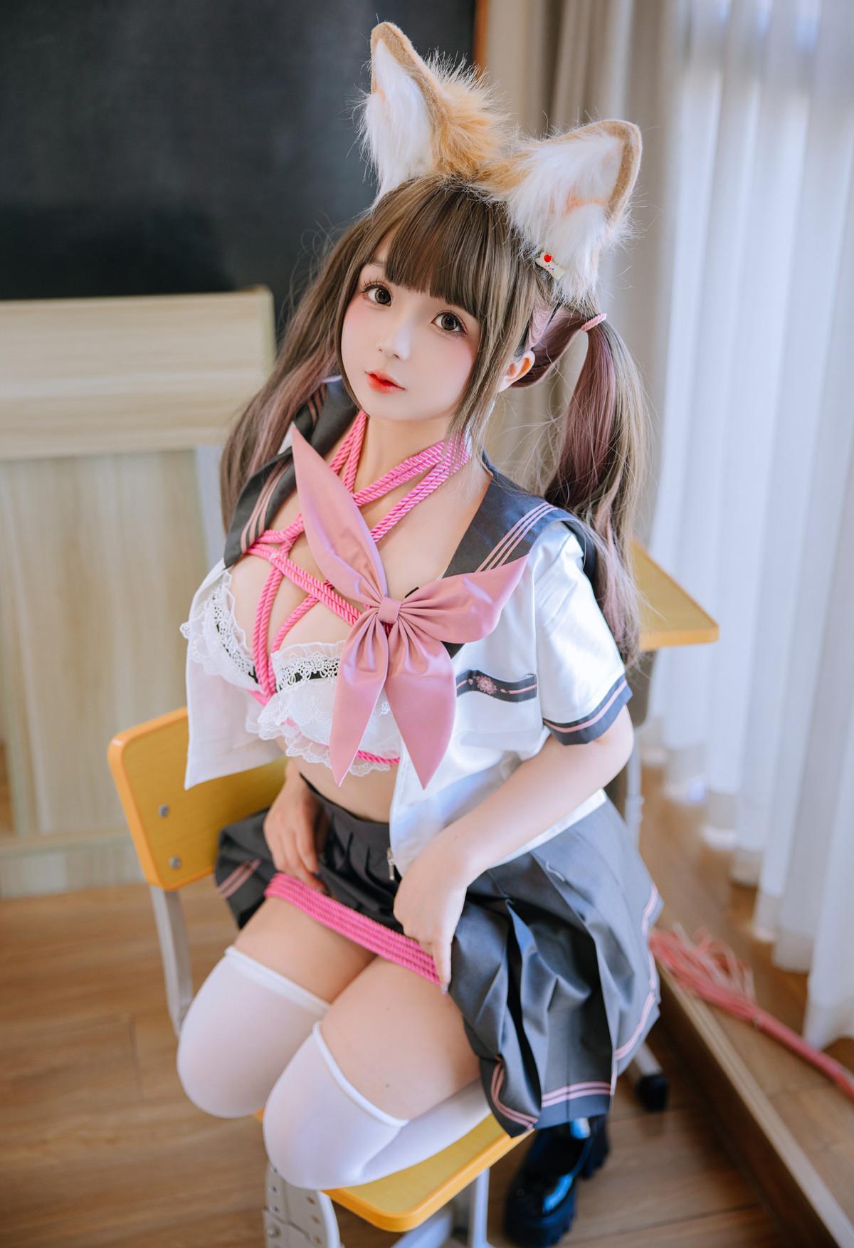 Cosplay Rinaijiao日奈娇 课桌捆绑 Set.01(29)