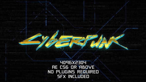 4k Cyberpunk Logo - VideoHive 27772746