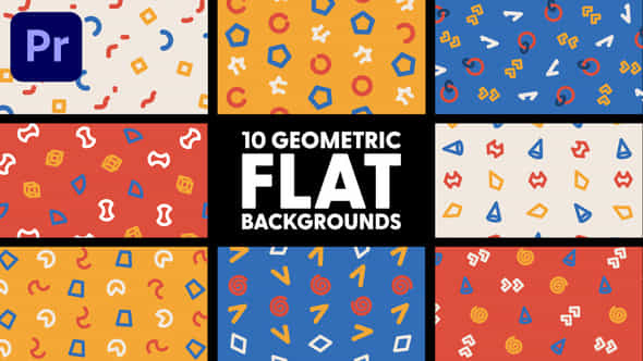 Geometric Flat Backgrounds - VideoHive 50474301