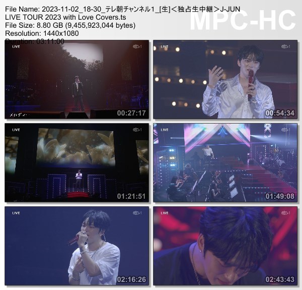 [TV-Variety] 김재중 – J-JUN LIVE TOUR 2023 with Love Covers (TeleAsa Ch1 2023.11.02)