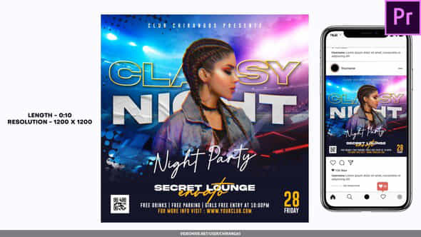 Night Club Flyer V7 For Premiere Pro - VideoHive 49322328