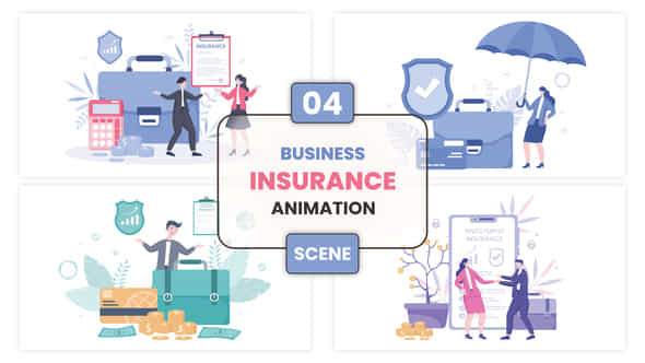 Business Insurance Animation Scene - VideoHive 53299711