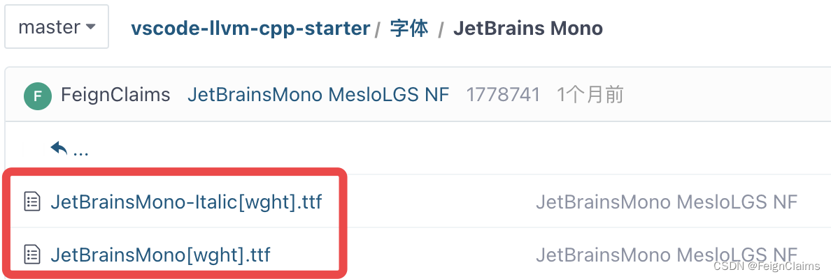 JetBrain Mono On Gitee