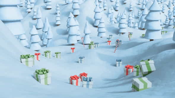 Forest Christmas Logo - VideoHive 35358952