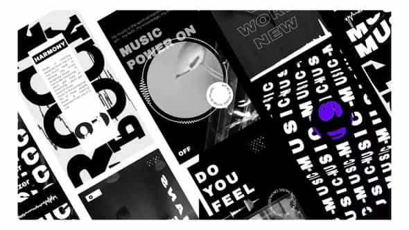 Music Visualizer black and white - VideoHive 31693136