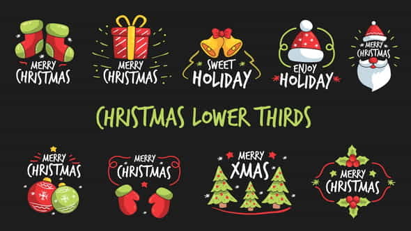 Christmas Lower Thirds - VideoHive 22910386
