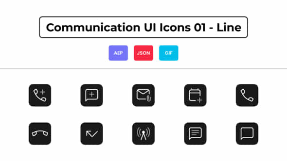 Communication UI Icons - VideoHive 44836804
