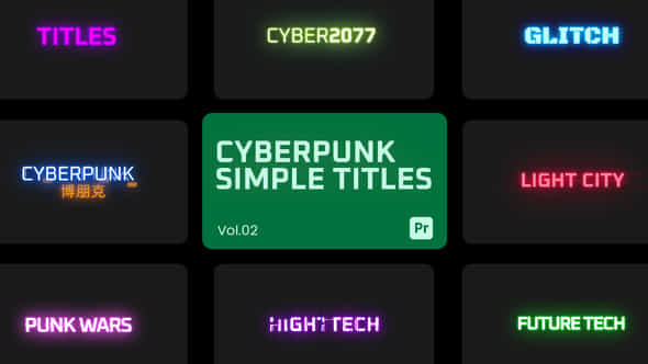Cyberpunk Simple Titles - VideoHive 45211214