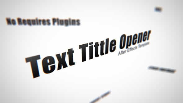 Text Tittle Opener - VideoHive 3251281