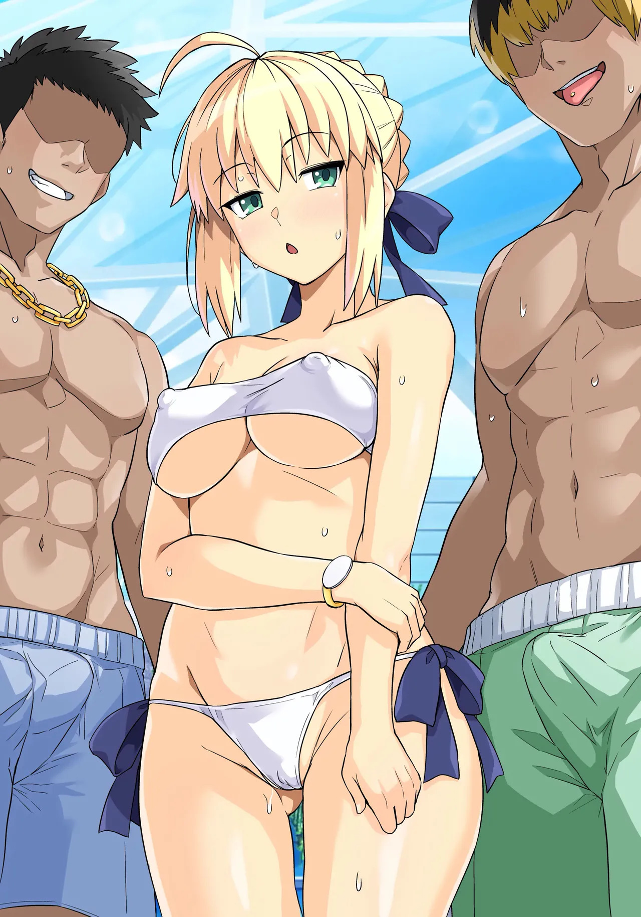Saber-san espera ser ligada en la Piscina