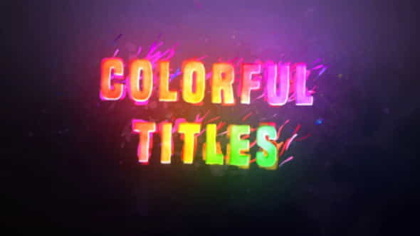 Colorful Titles - VideoHive 20198053