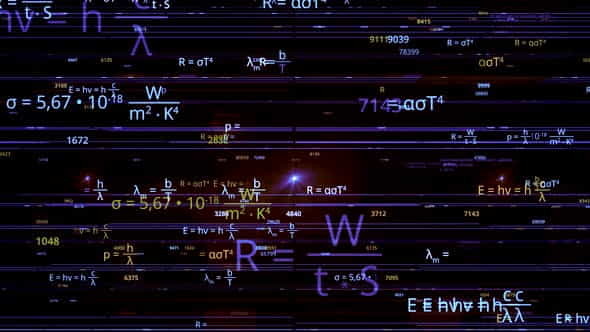 Flying through different mathematical formulas - VideoHive 33580297