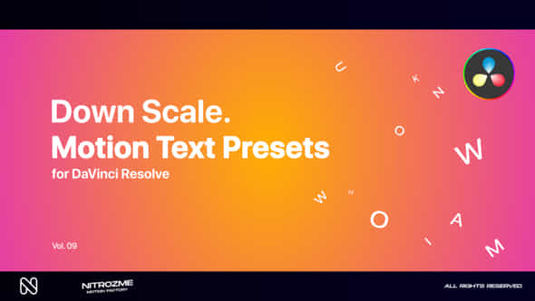 Down Scale Motion - VideoHive 47355562