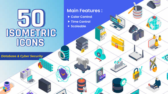 Isometric Icons - - VideoHive 43420413