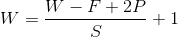 W=\frac{W-F+2P}{S}+1