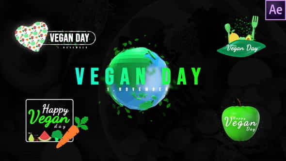 World Vegan Day Titles - VideoHive 33931394