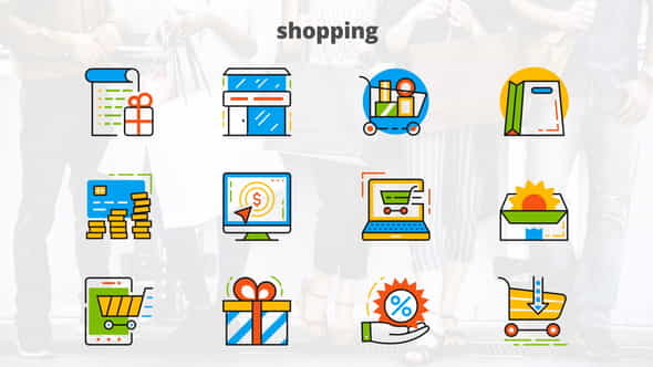 Shopping - Flat Animated Icons - VideoHive 24429489