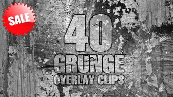 40 Grunge Overlay Clips Pack - VideoHive 23591167