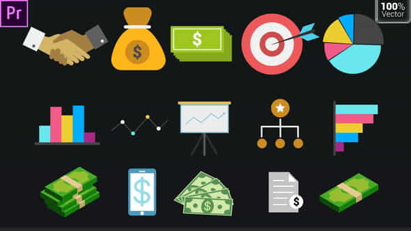 Business Animated Icons - VideoHive 33570376