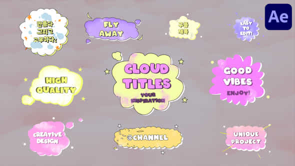 Cloud Plates Titles For After Effects - VideoHive 53965345