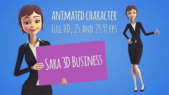 Sara 3D Character in Business - VideoHive 16129254