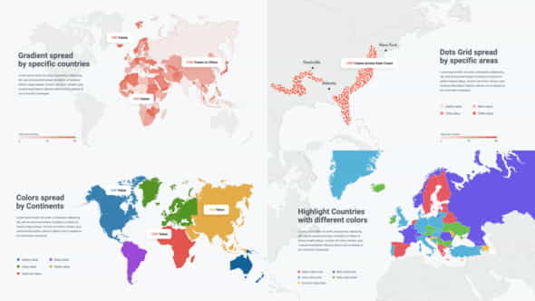 World Map Infographics - VideoHive 35257609