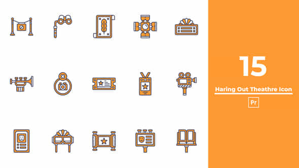 Haring Out Theathre Icon Premiere Pro - VideoHive 50310691