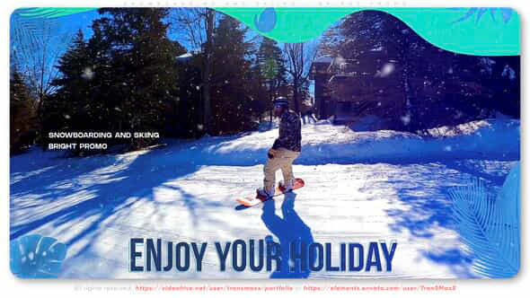Snowboarding And Skiing Bright Promo - VideoHive 49801031