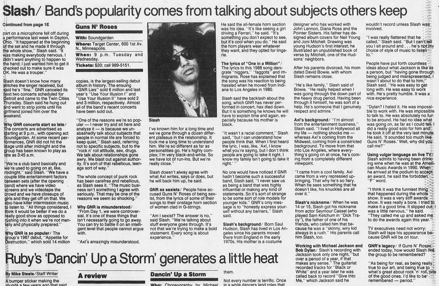 1992.01.21 - Star Tribune - Life with Guns N' Roses (Slash) Gu9aMlZa_o