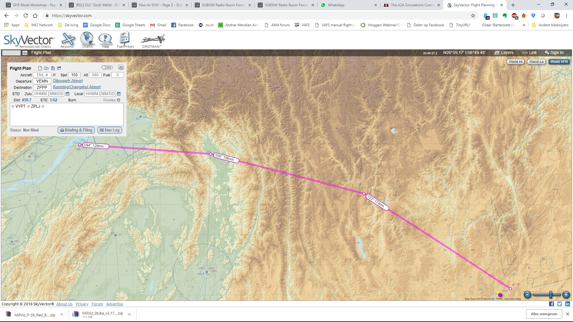 December 23rd Group Flight The Hump The a Simulations Community