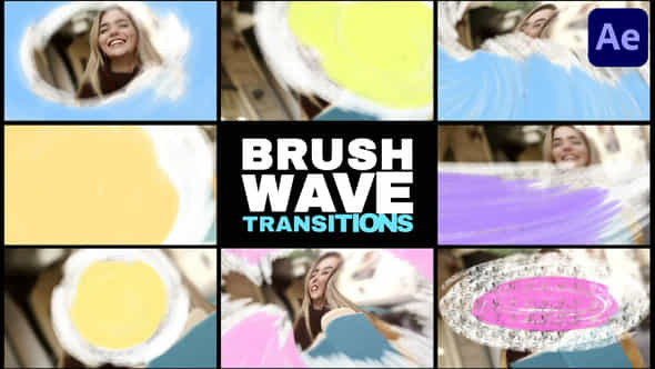 Brush Wave Transitions For After Effects - VideoHive 54134359