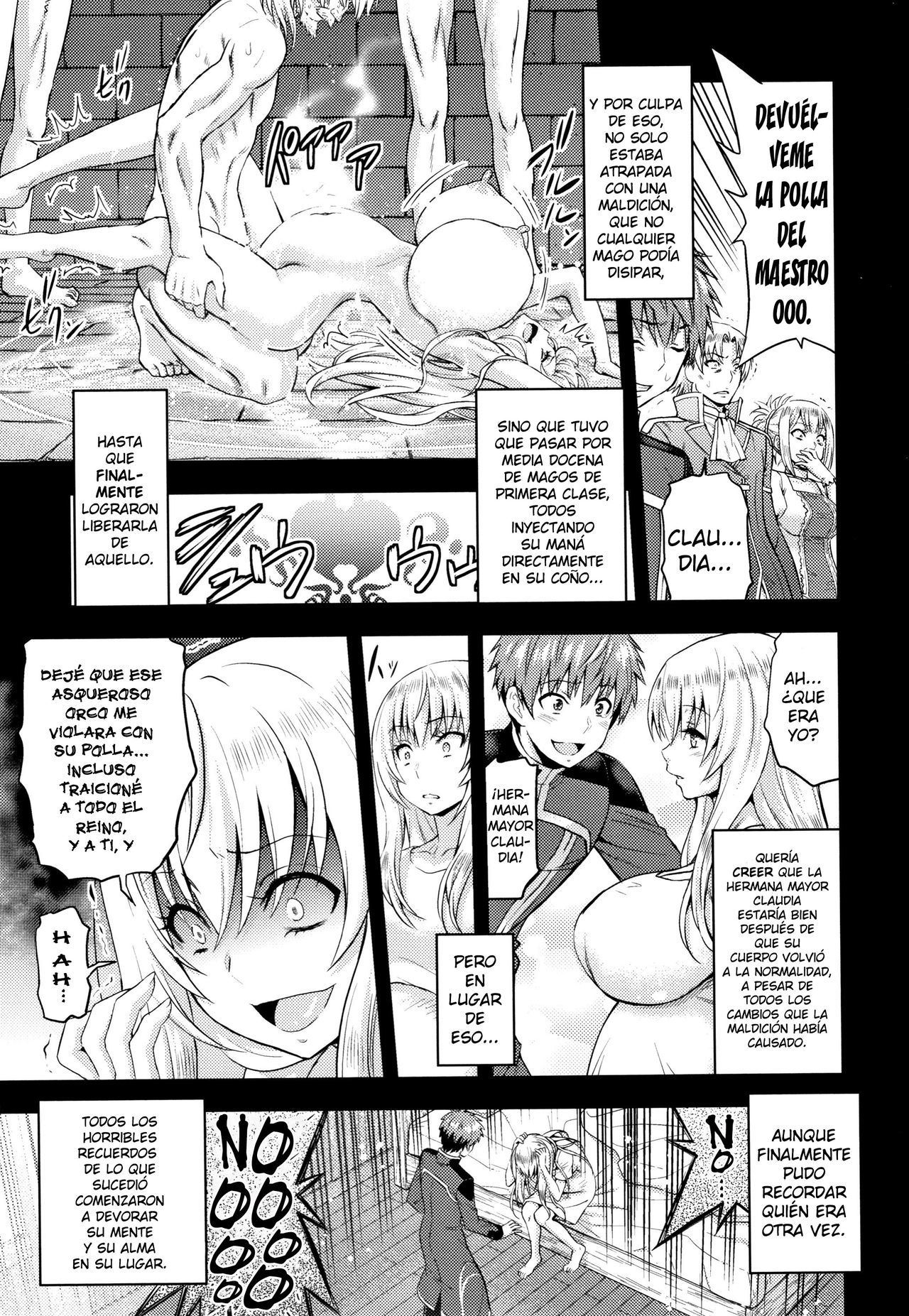 [Yamada Gogogo] Erona -Orc no Inmon ni Okasareta Onna Kishi no Matsuro-  Erona -La Caída de una Hermosa Guerrera Maldecida con la Lasciva Marca de un Orco + Epílogo [Spanish] {meiwow + k