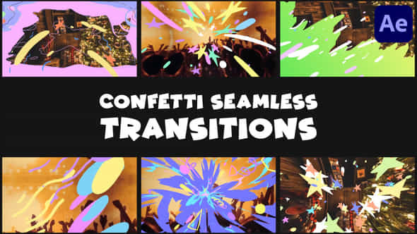 Confetti Seamless Transitions After Effects - VideoHive 48974998