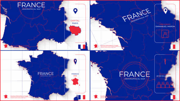 France Map Promo - VideoHive 39489339