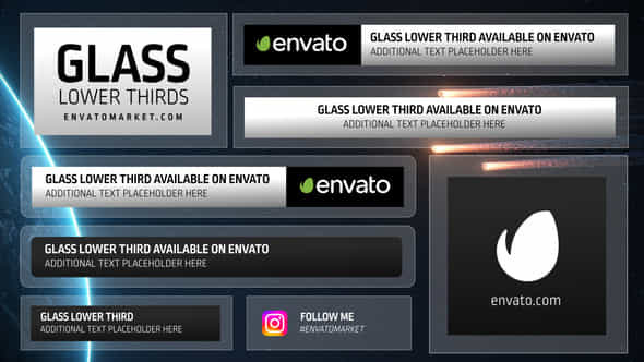 Glass Lower Thirds - VideoHive 42840274