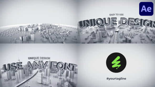 Zoom Out City Logo For After Effects - VideoHive 58337168
