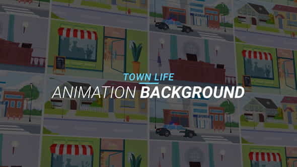 Town life - Animation background - VideoHive 34060988