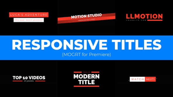 Modern Responsive Titles MOGRT - VideoHive 36066683