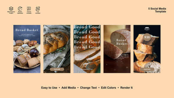 Bread Food Stories - VideoHive 53602946