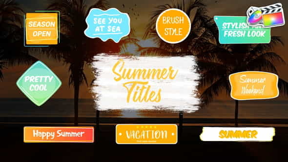 Colorful Summer Titles | FCPX - VideoHive 28142377