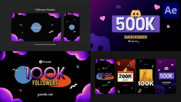 Followers Posters For After Effects - VideoHive 57796694